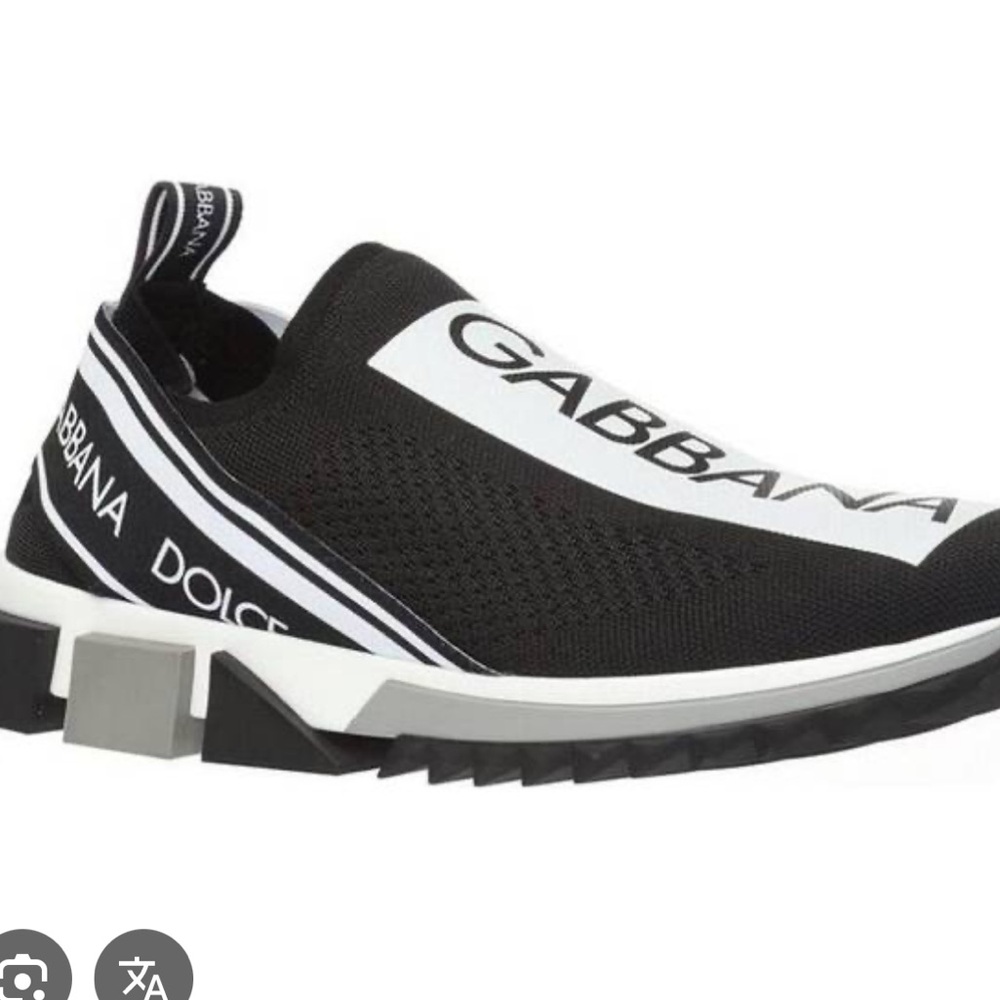Dolce & Gabbana Black and White Sorrento Slip-On Shoes Sz 38 GUC - Picture 14 of 15